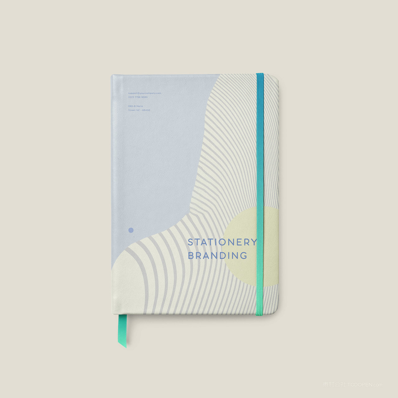 书本画册笔记本封面贴图样机