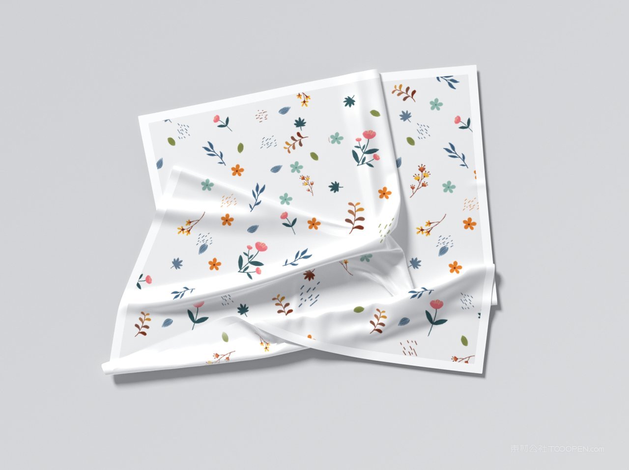 【2140期】方形3d质感丝巾图案展示样机 (2)