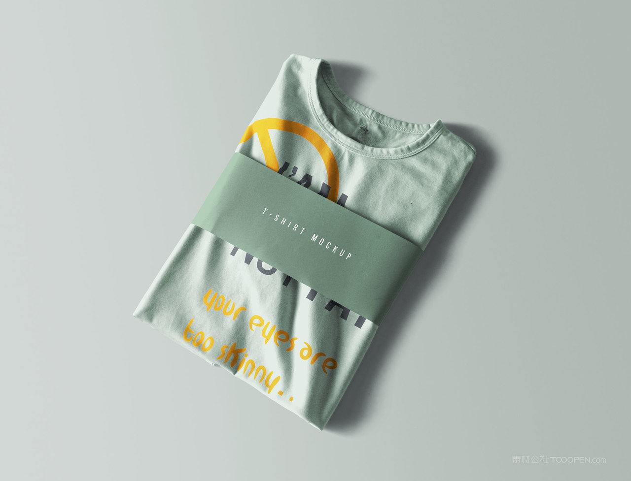 褶皱t恤设计样机