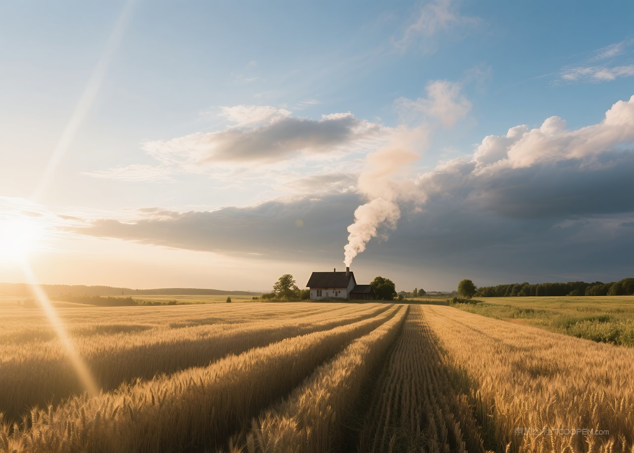 云层落日景观风景日落云彩自然唯美天空