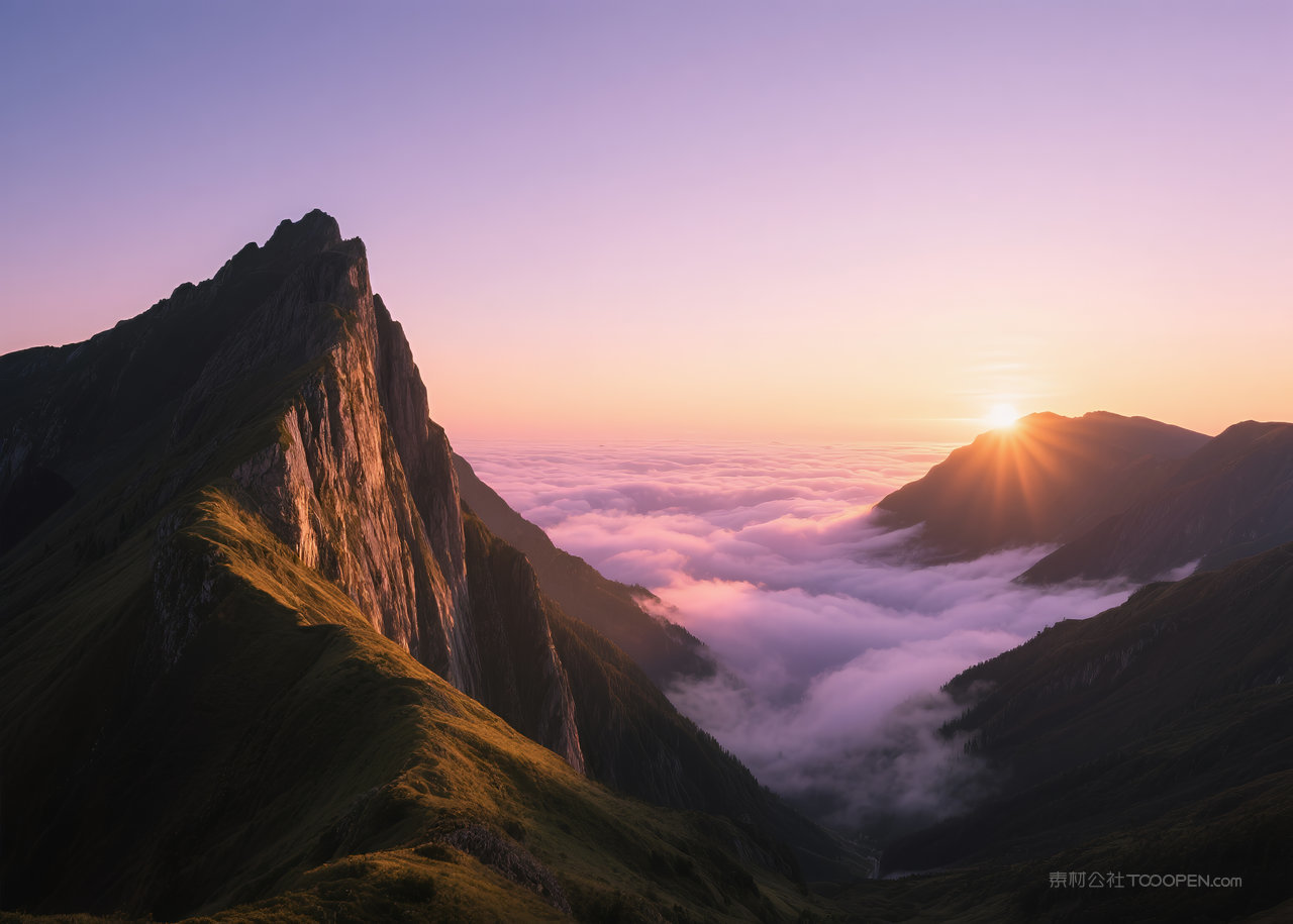 日出风景云彩唯美天空自然