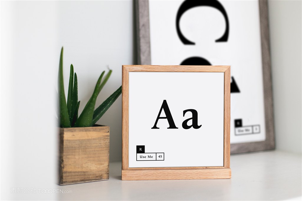 方形海报边框样机模板