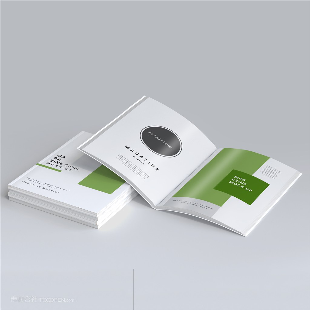杂志封面内页贴图样机