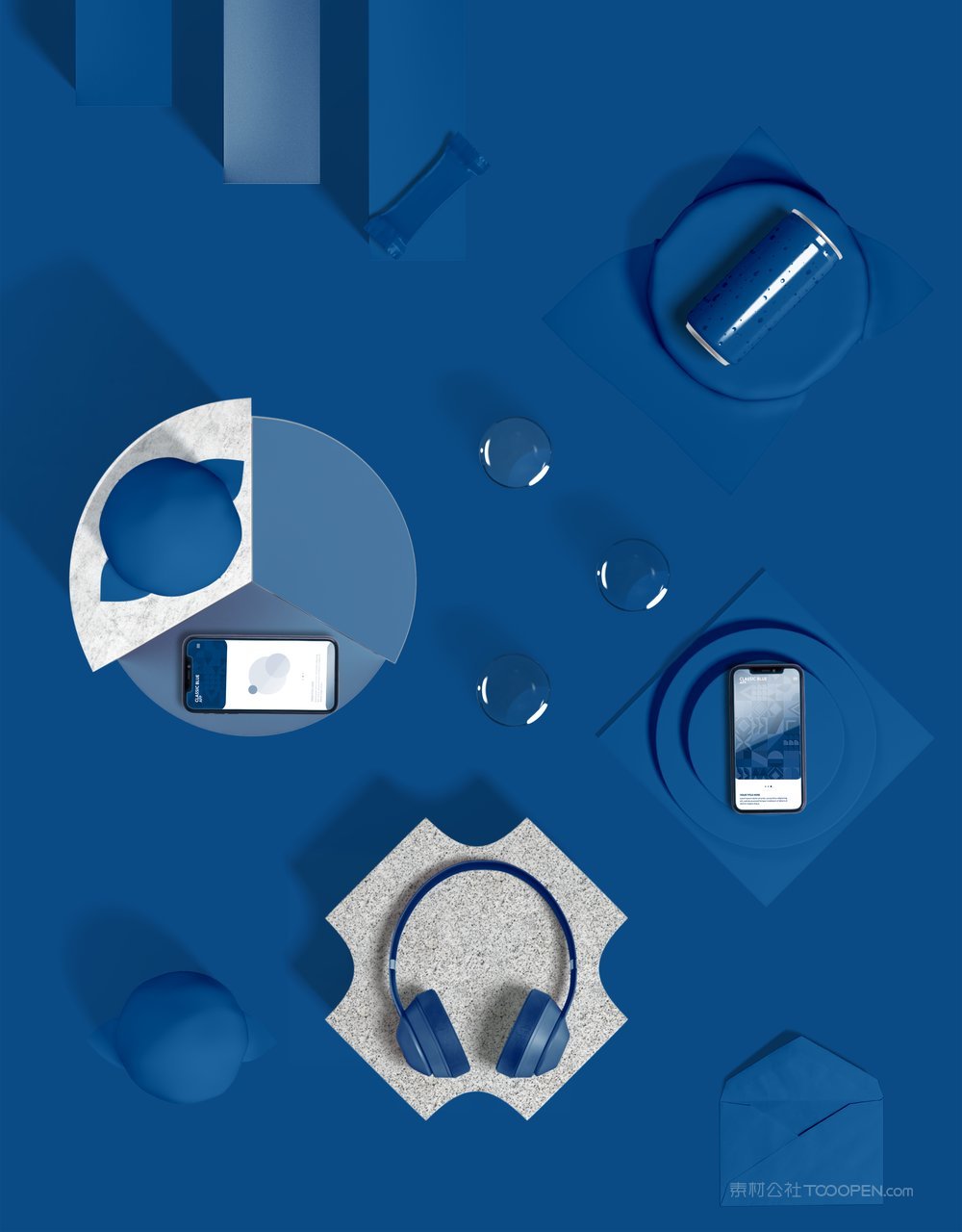 中国蓝耳机文创产品包装展台样机 (9)