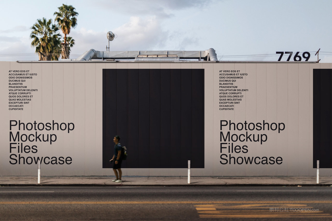 街头巨幅海报广告展示样机