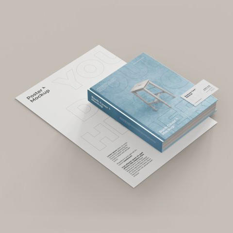 书籍海报名片样机