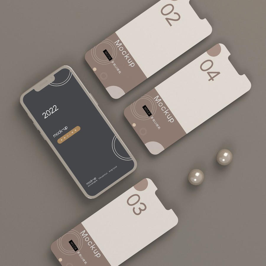 文艺素色手机屏app界面ui样机合集 (6)