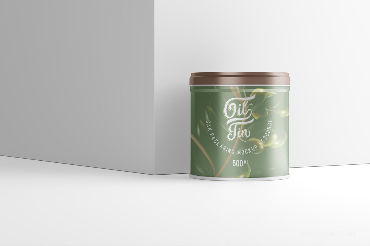 【2051期】绿色圆筒茶叶筒包装样机 (5)