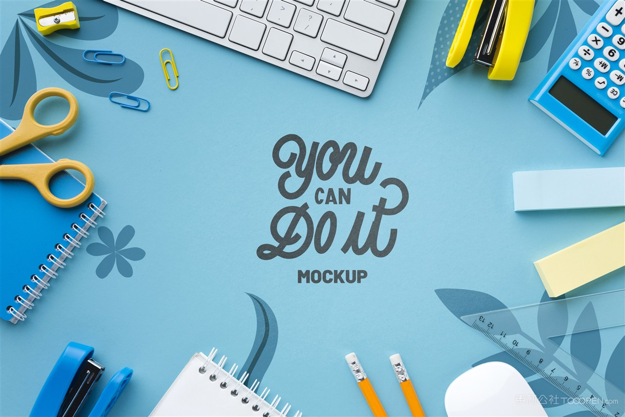 俯视桌面场景样机