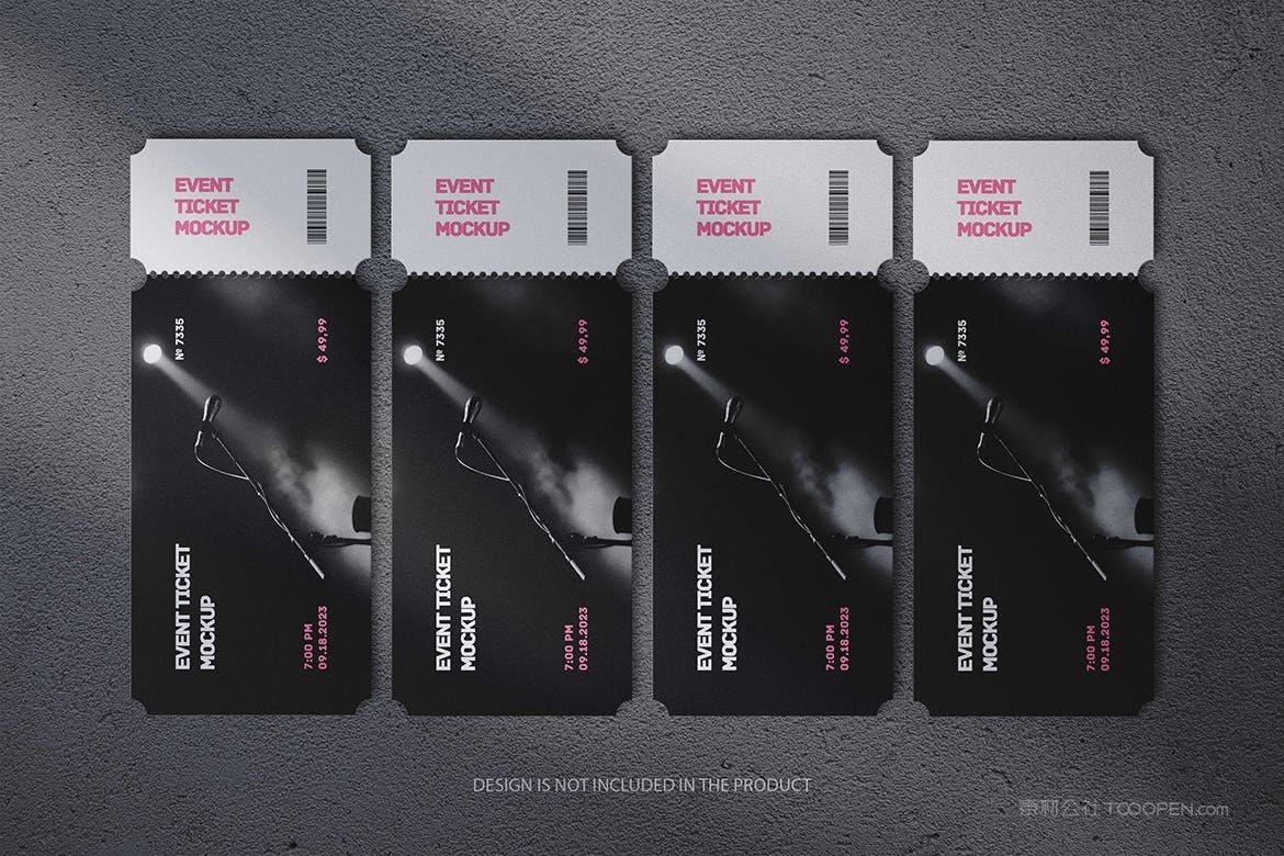 演唱会门票场景样机