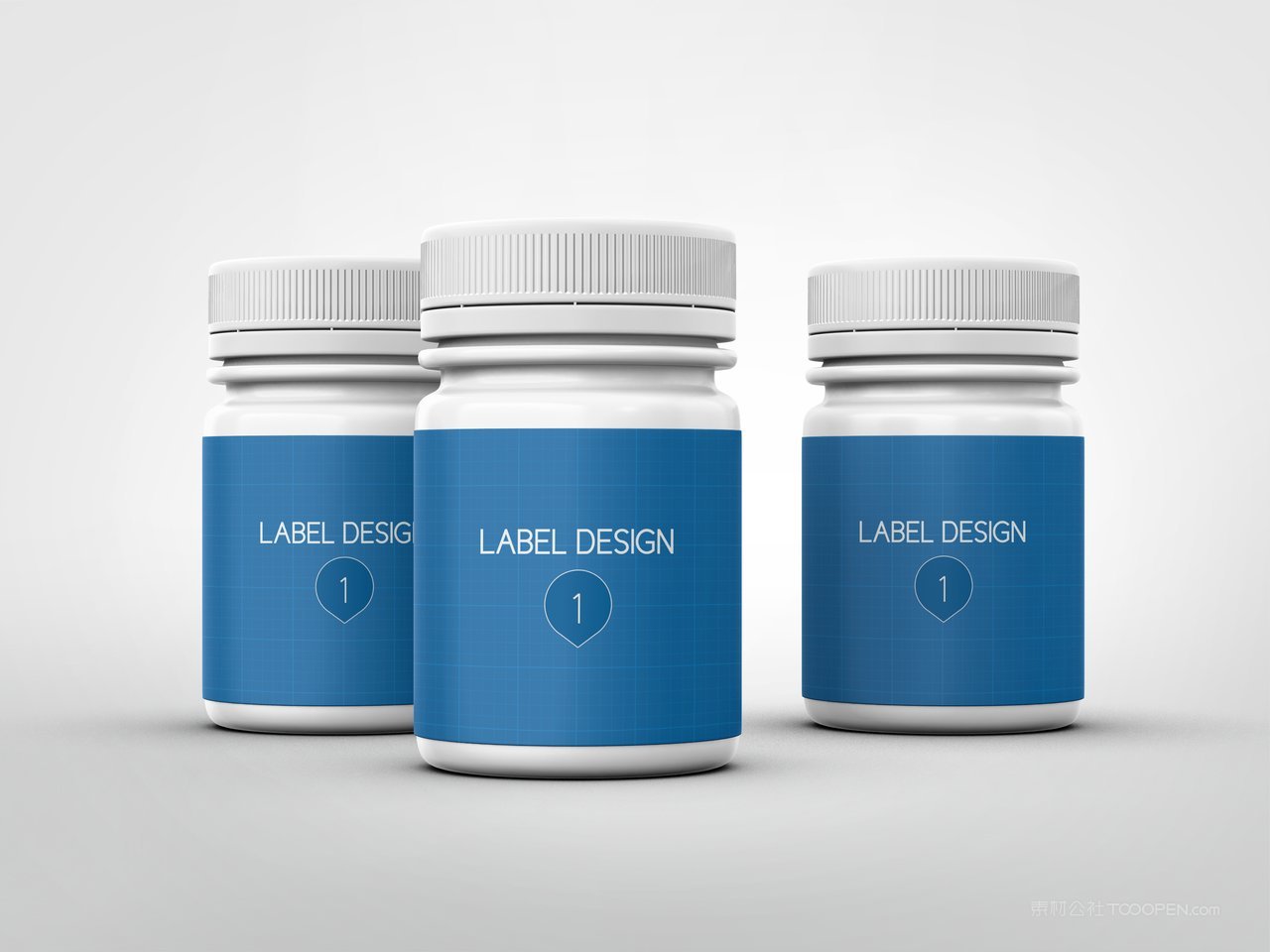 蓝色药品盒装包装样机 (5)
