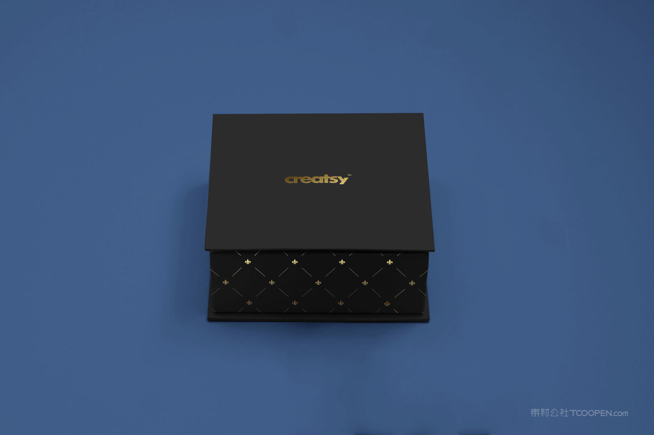 黑色质感高级首饰盒样机 (1)