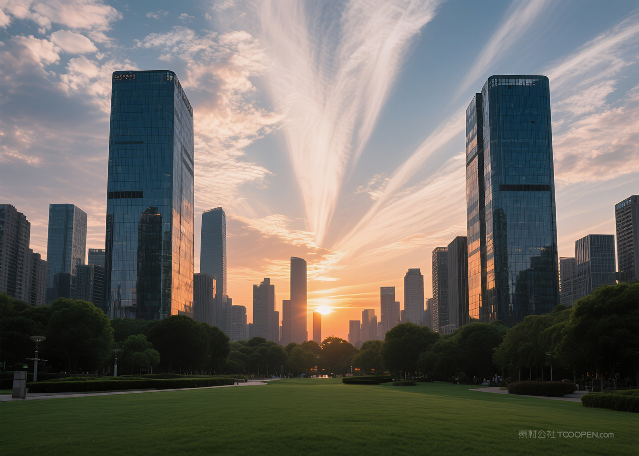 自然天空日出云层美丽风景唯美云彩