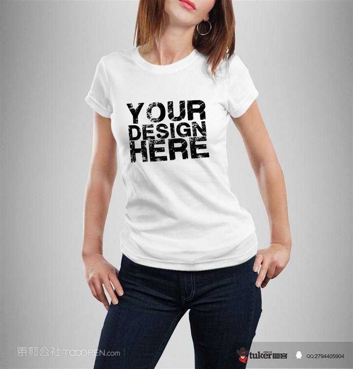 T恤女士VI素材PSD分层