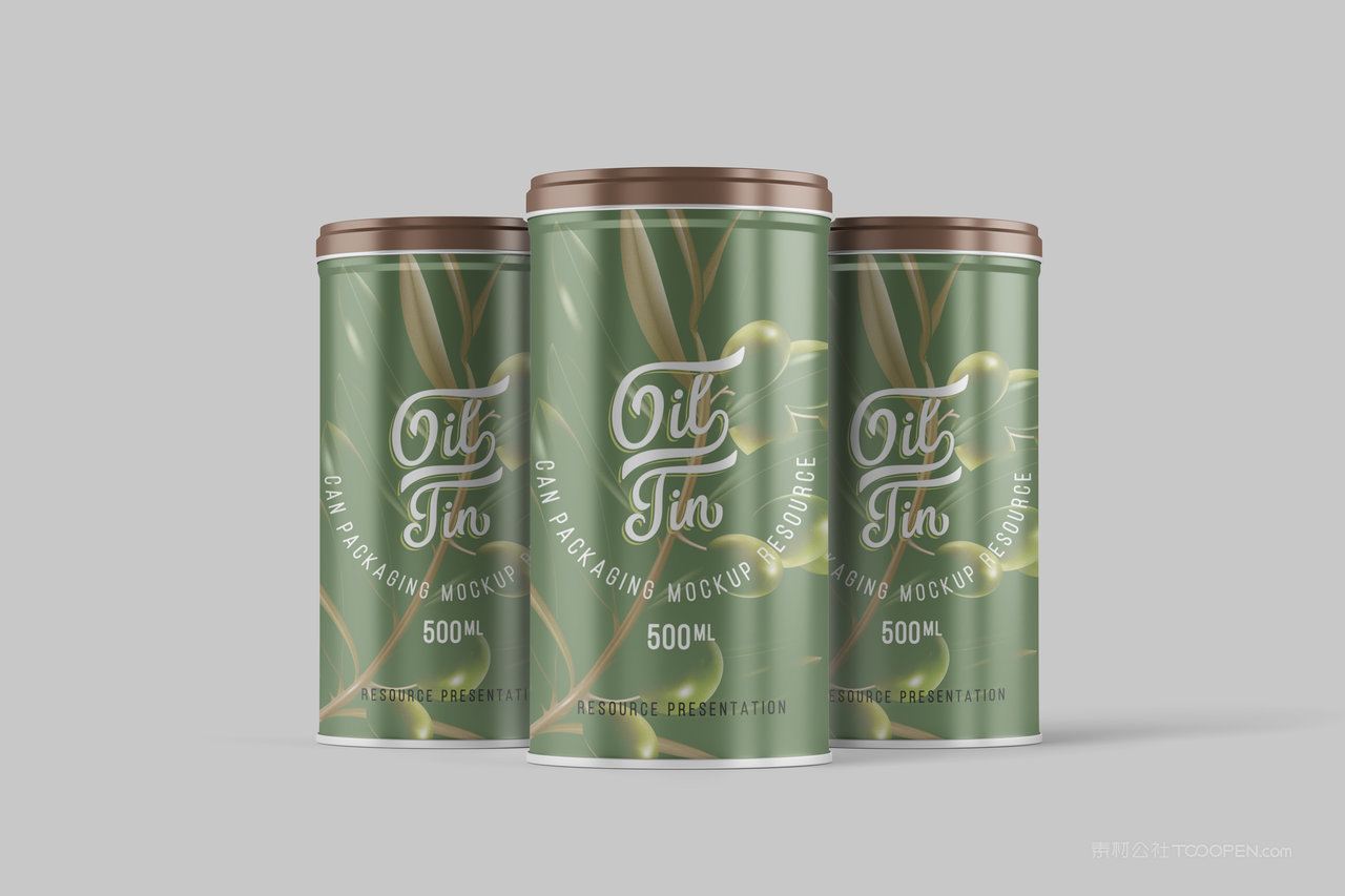 【2051期】绿色圆筒茶叶筒包装样机 (10)