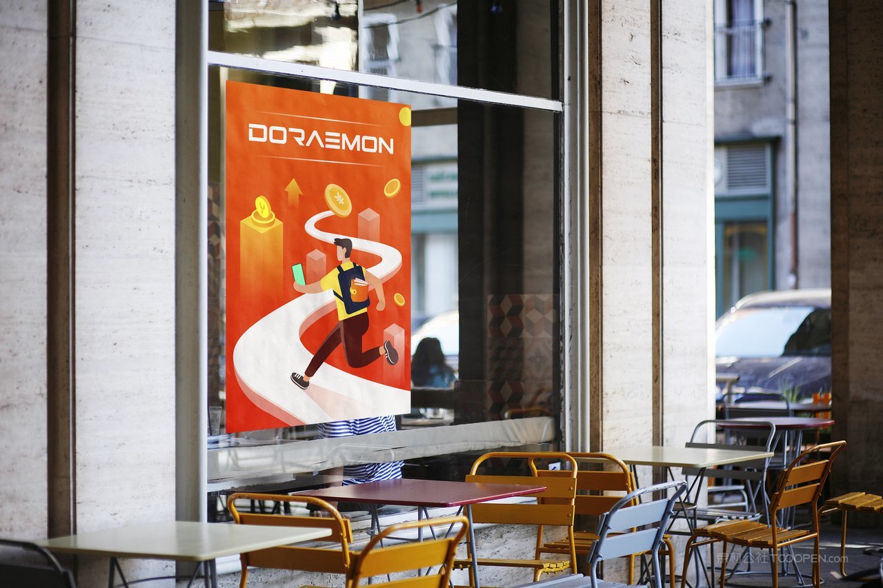 创间黑白广告展示场景海报样机 (16)