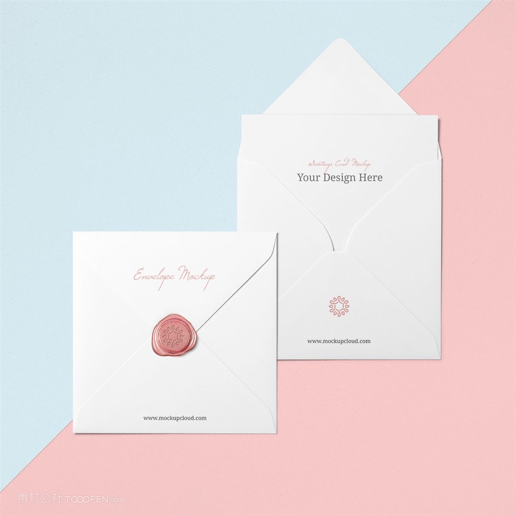 创意信封设计样机模板