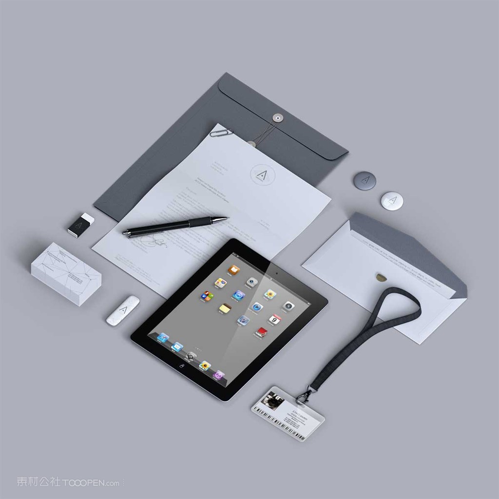 文化传播公司vi样机模板素材