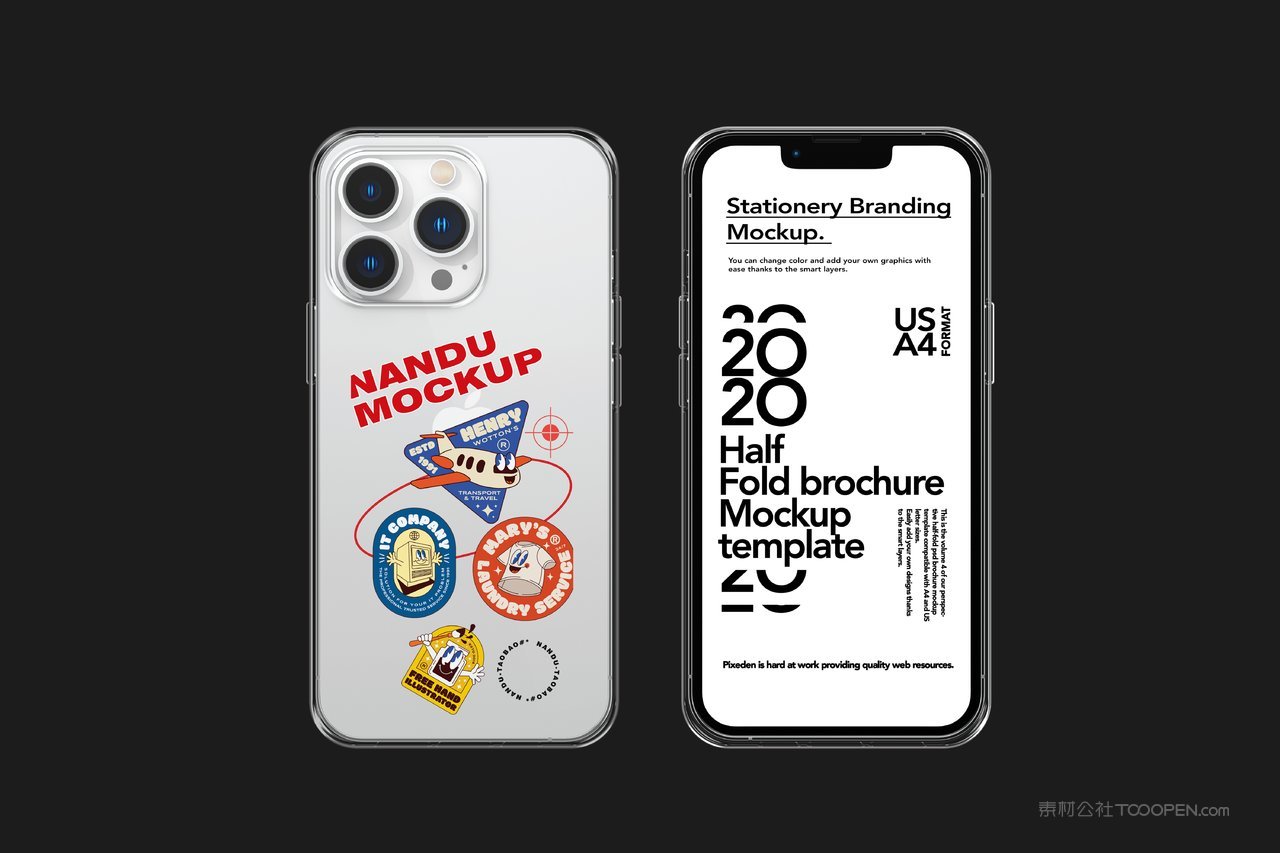 【1946期】透明手机壳图案样机 (1)