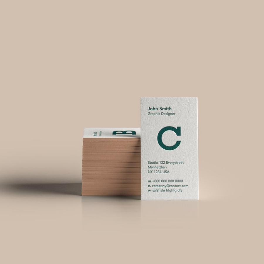 VIS名片样机效果图企业卡片展示设计