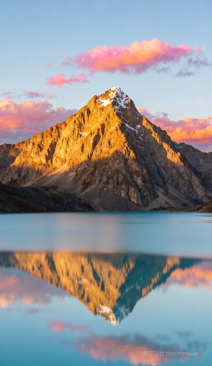 唯美湖泊蓝天天空意境山峰山水青山