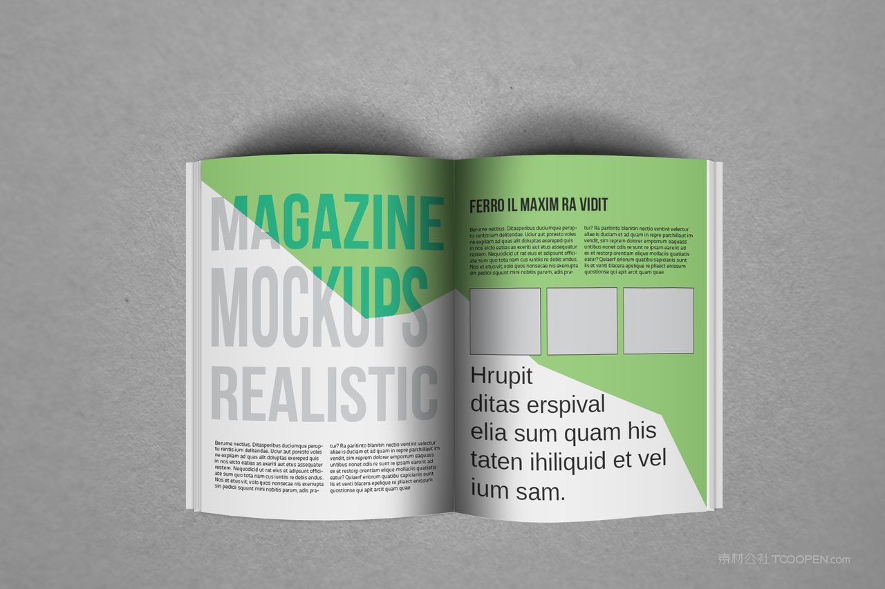 胶装杂志宣传册封面样机 (3)