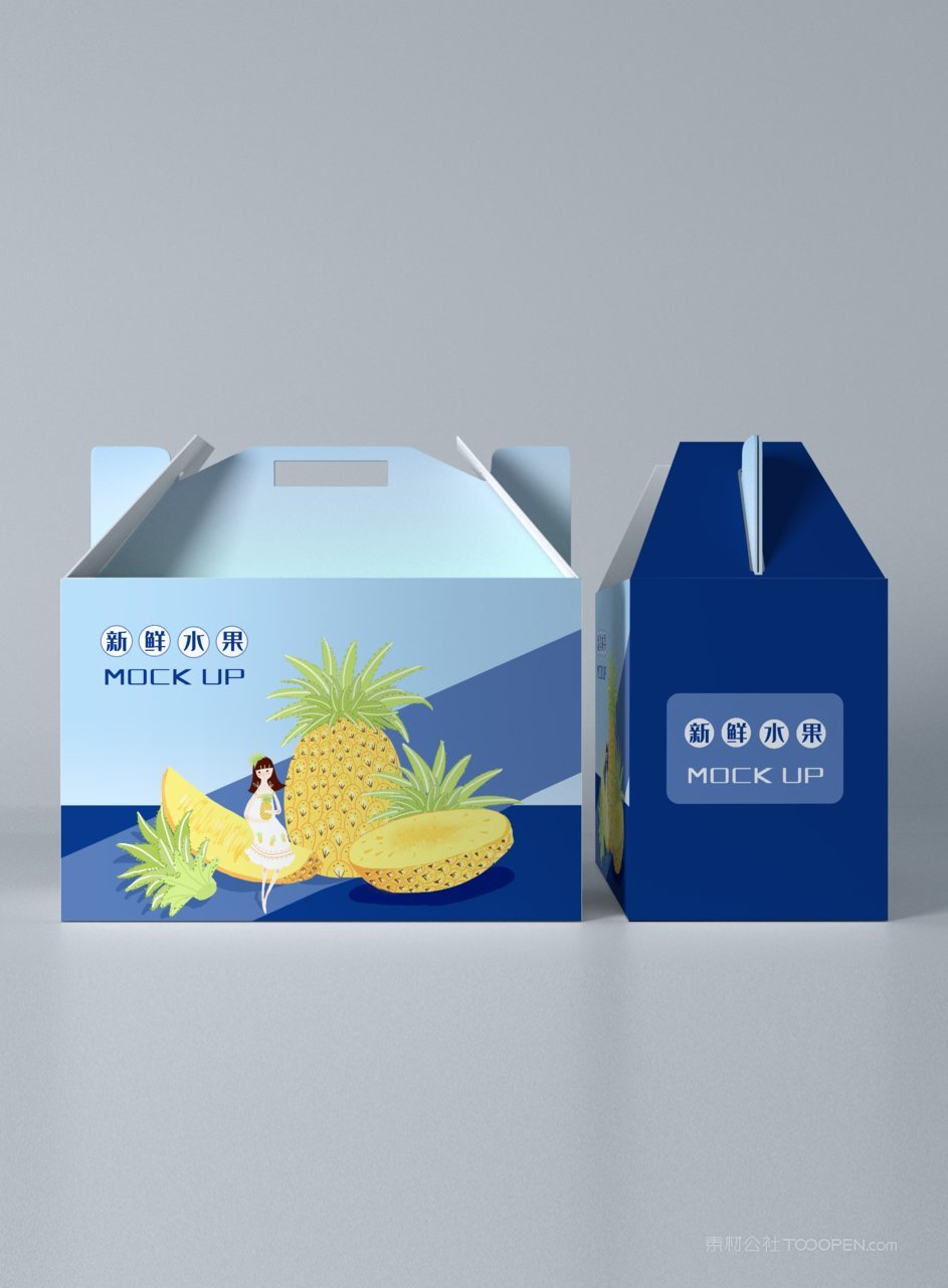 手提式纸箱包装样机