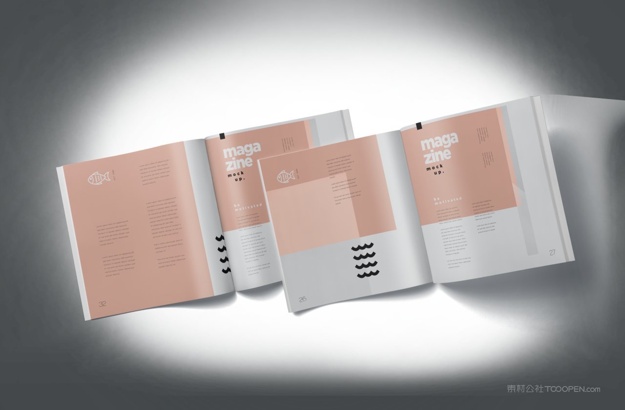 方形杂志画册样机