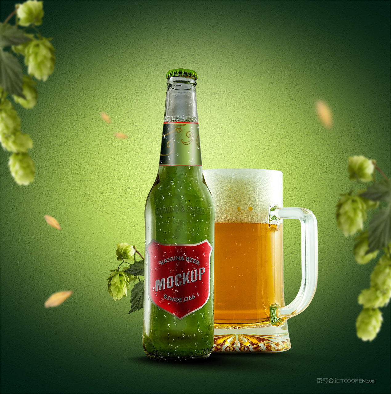 啤酒瓶包装样机