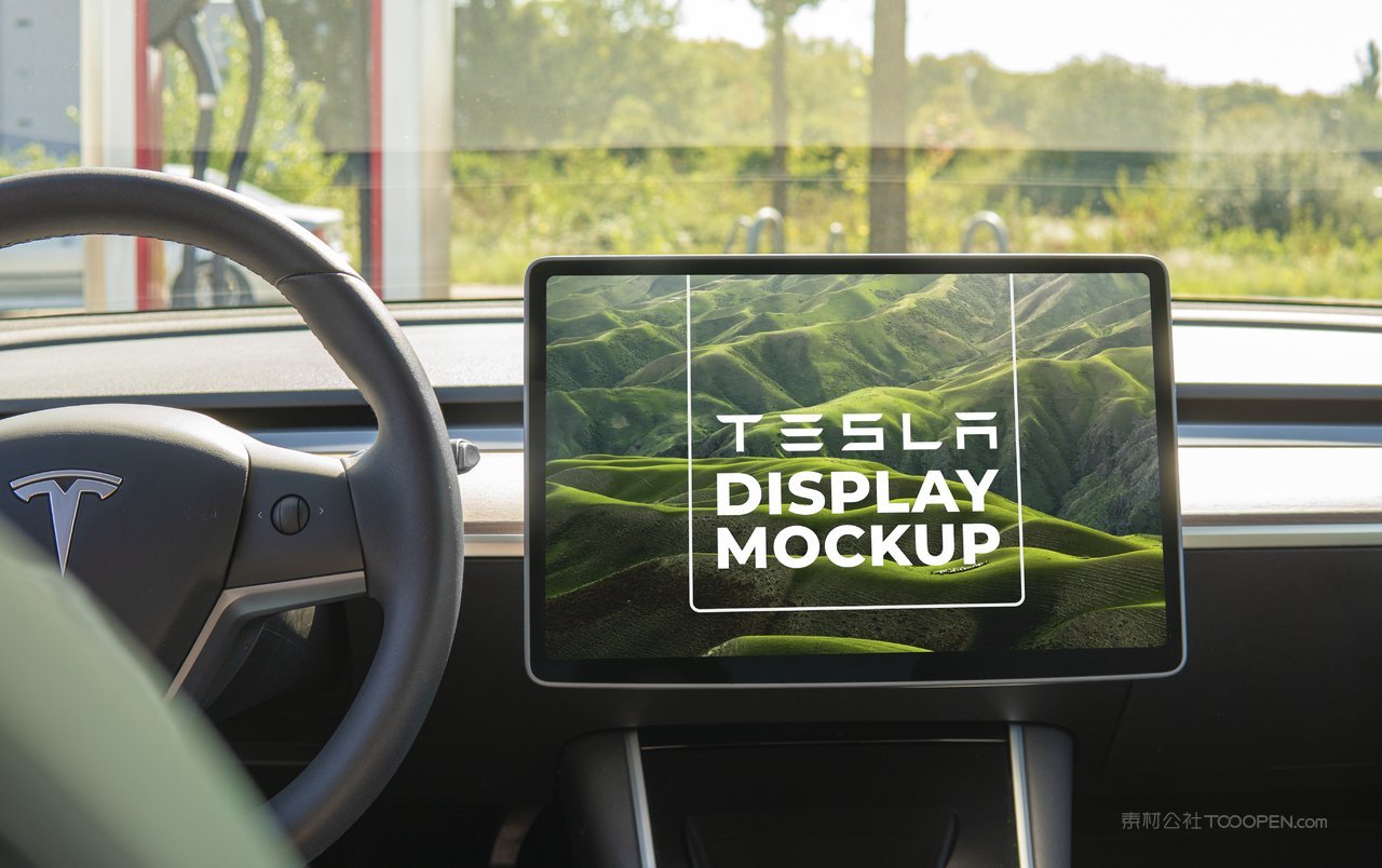 【2276期】tesla特斯拉中控显示器界面展示样机 (1)