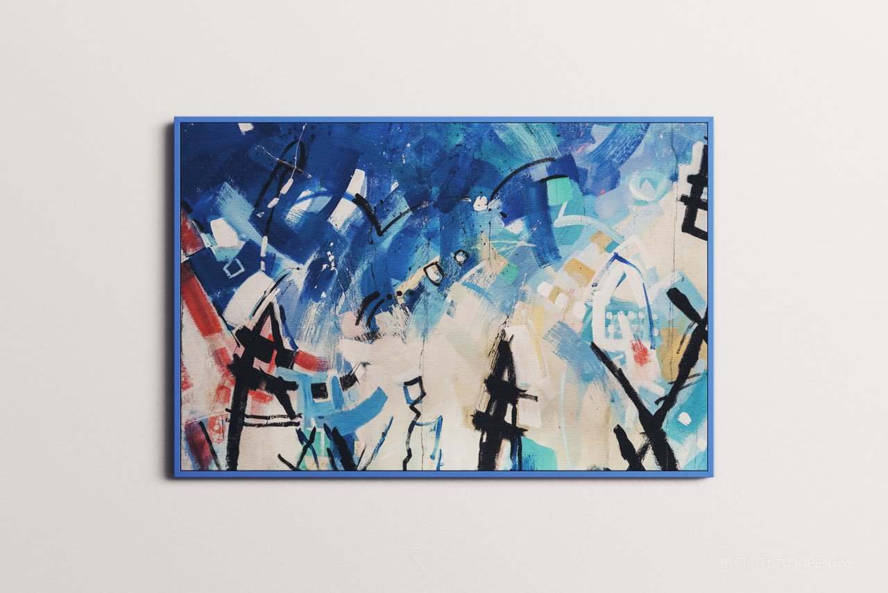 【2048期】简约艺术客厅装饰画样机 (3)