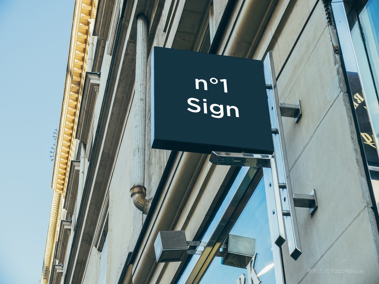 门头侧面logo旗智能贴图样机  (8)