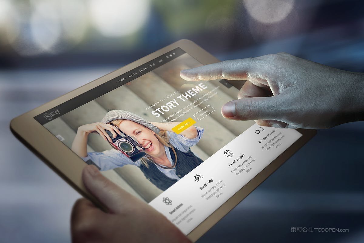 手持ipad屏幕样机