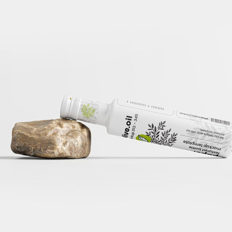 白色橄榄油瓶样机