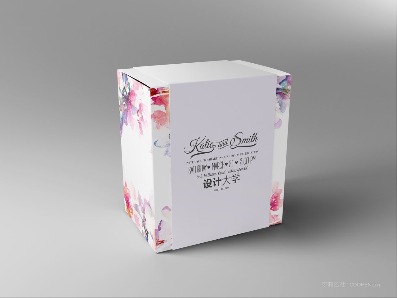 花色礼盒包装展示样机