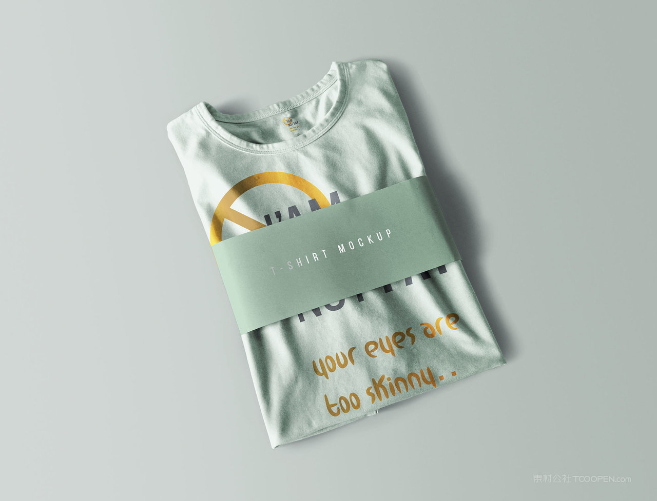 褶皱t恤样机