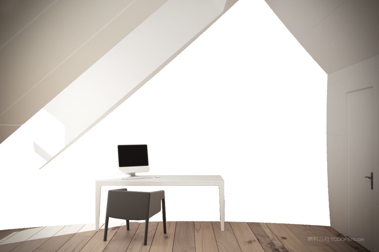 building scene办公室挂画办公环境样机 (1)