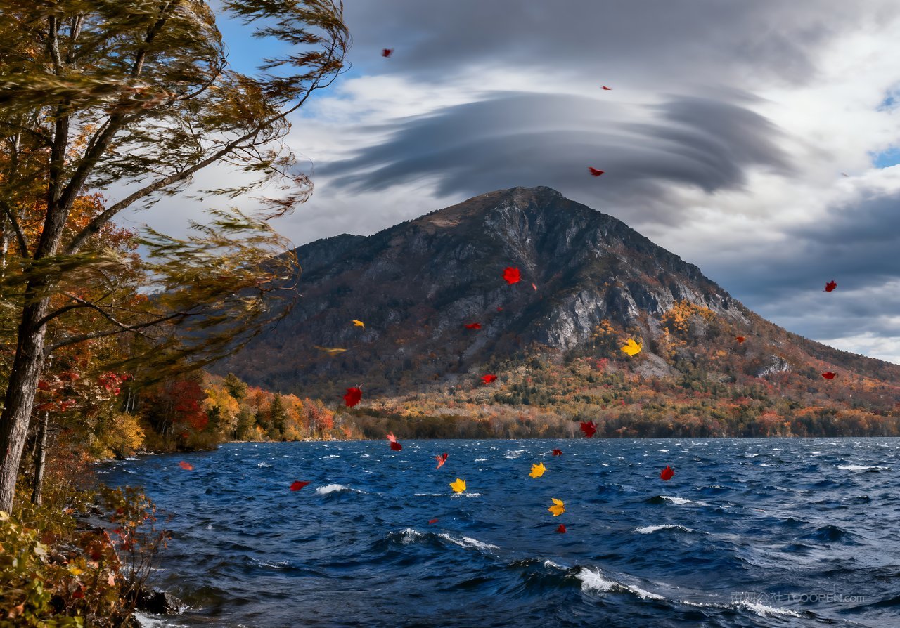 山水唯美青山意境湖泊蓝天天空山峰