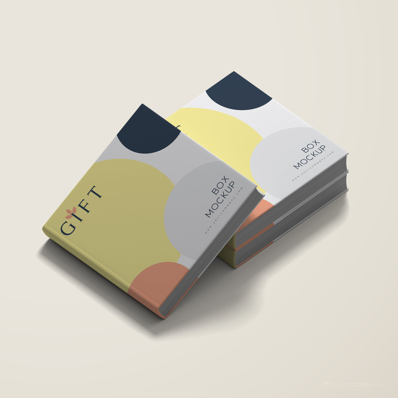 方形书籍画册笔记本贴图样机