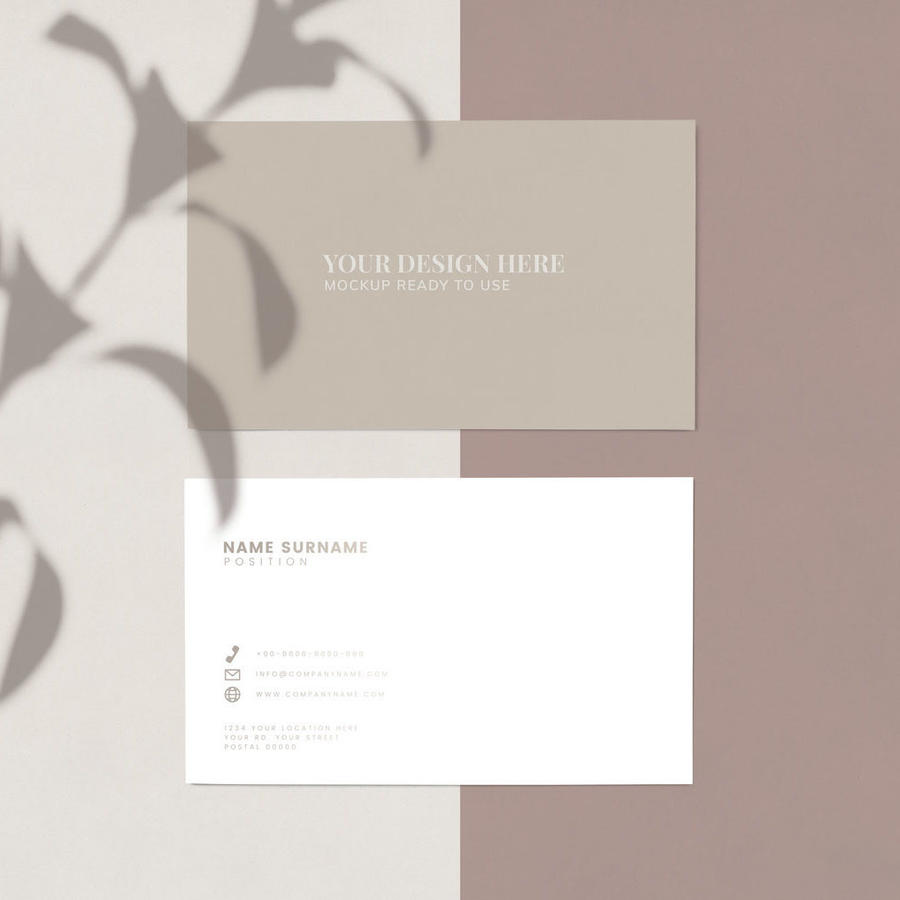 高级灰素雅女性名片场景样机