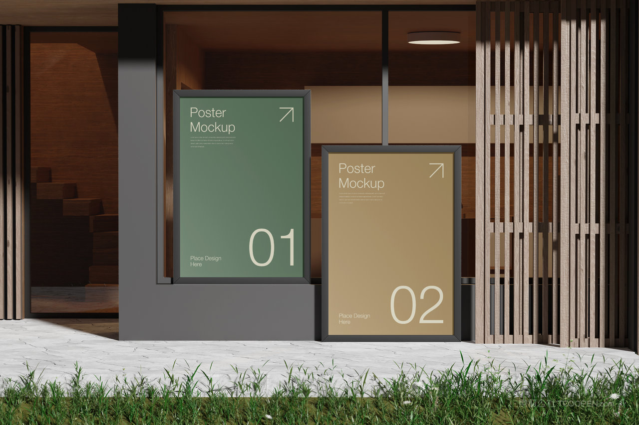 高端室内海报样机