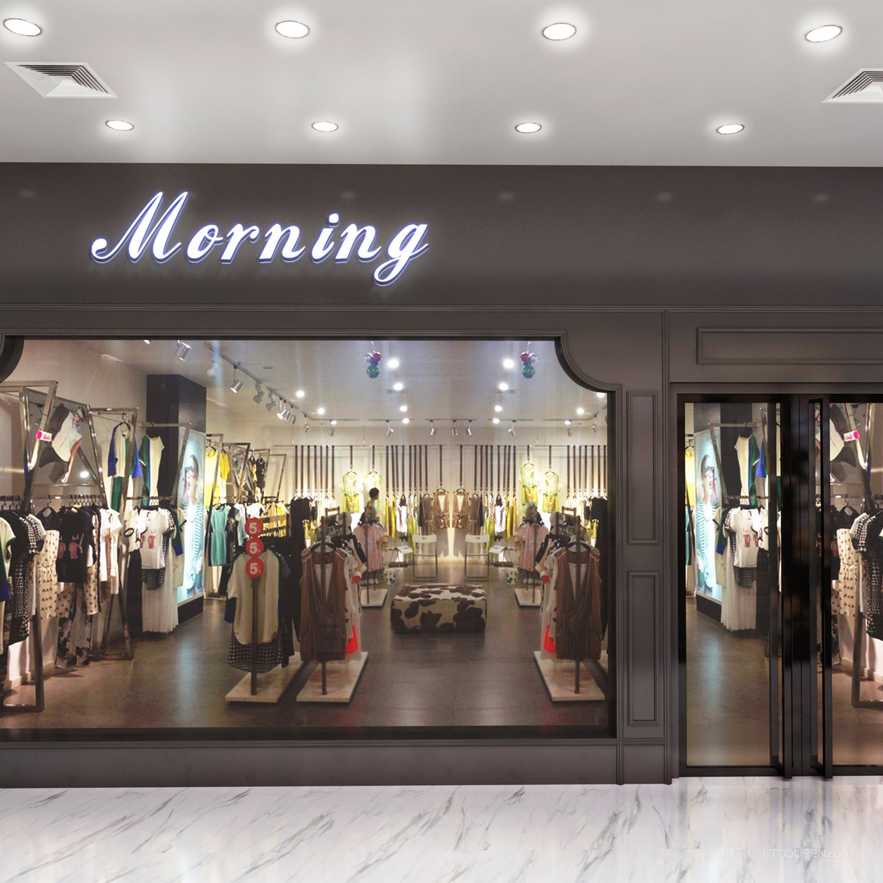 服装店门头店招贴图样机