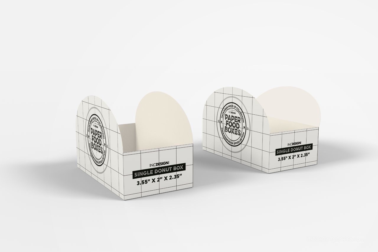 汉堡包纸质包装盒食品纸质包装贴图样机  (2)