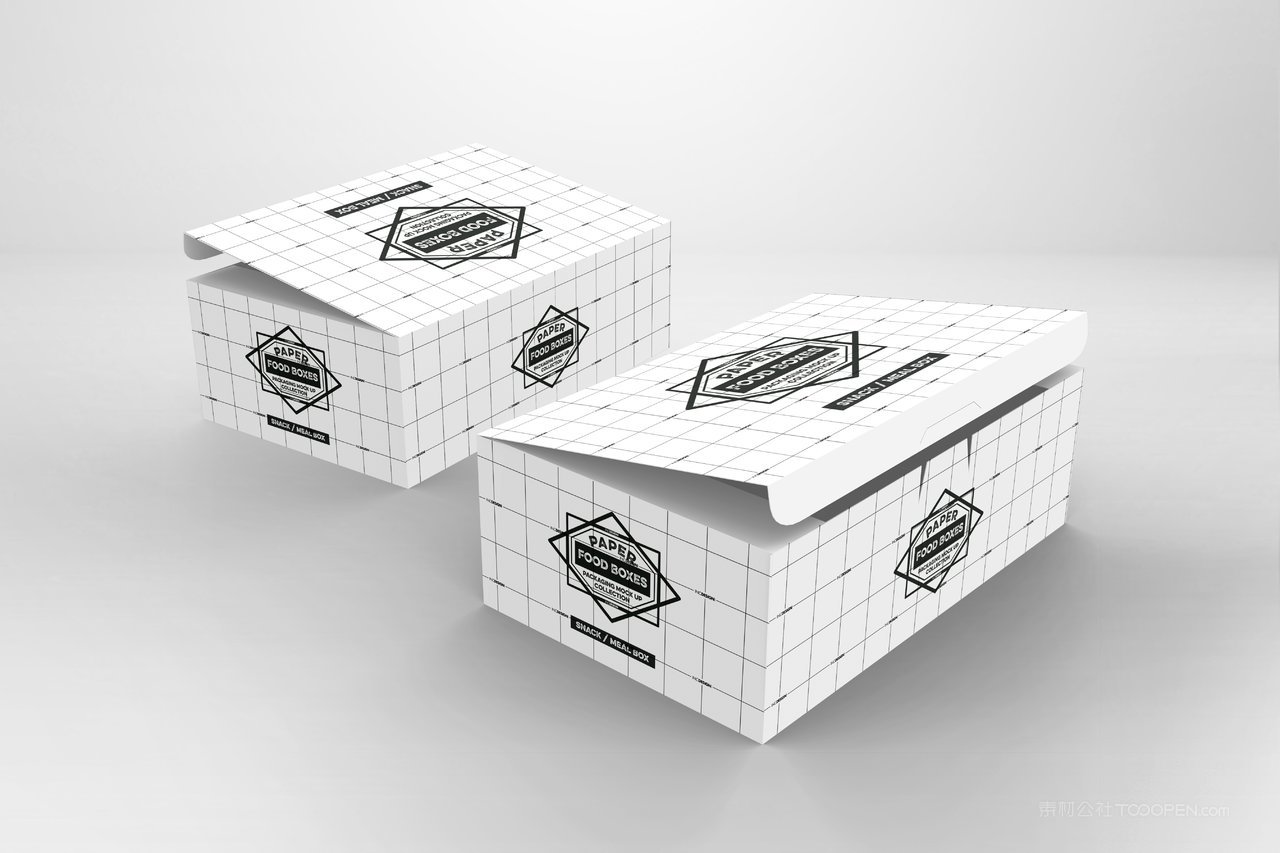 汉堡包纸质包装盒品牌食品纸质包装贴图样机 (5)
