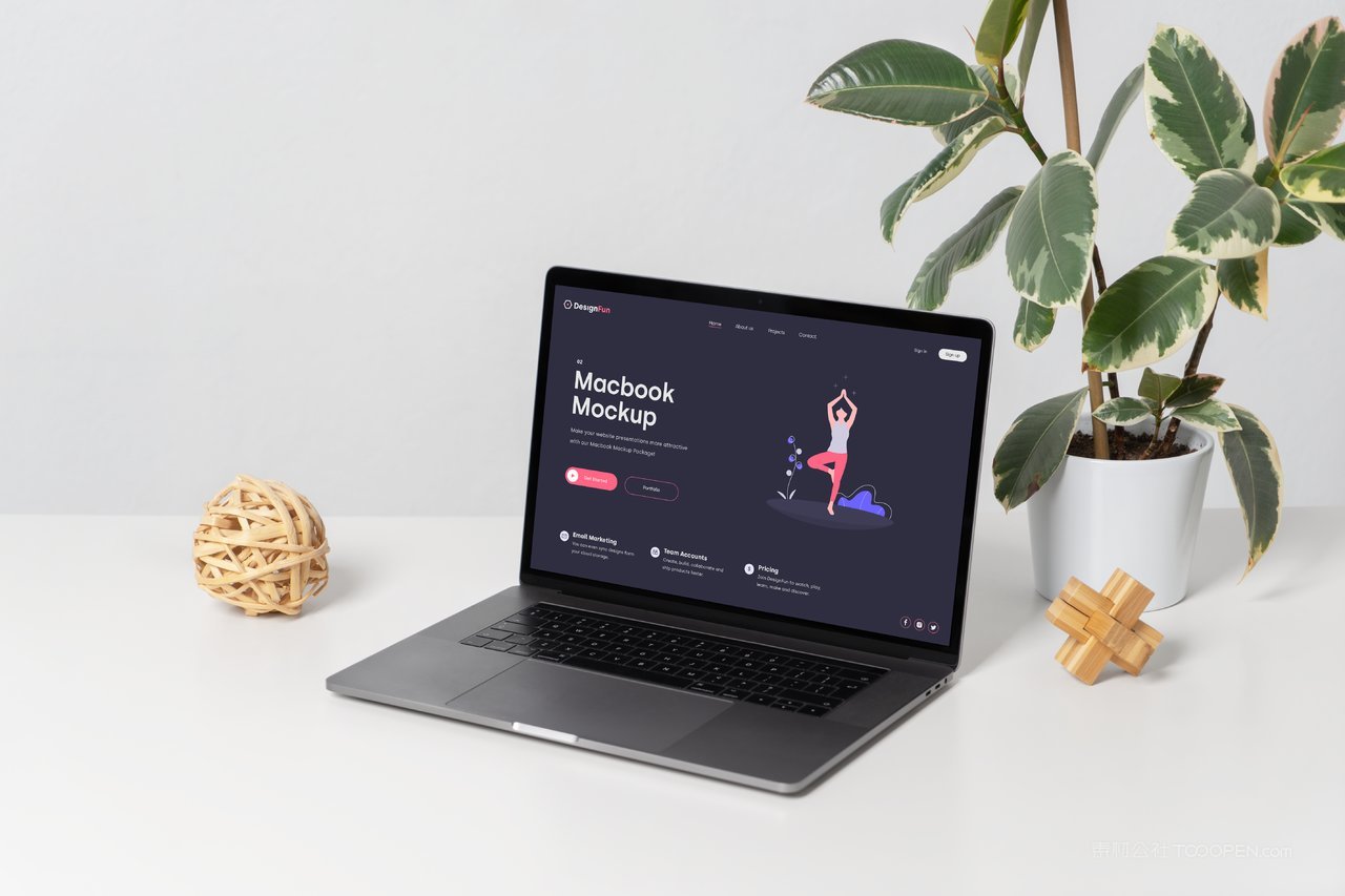 【2004期】卡通可爱苹果笔记本电脑ui界面样机 (22)