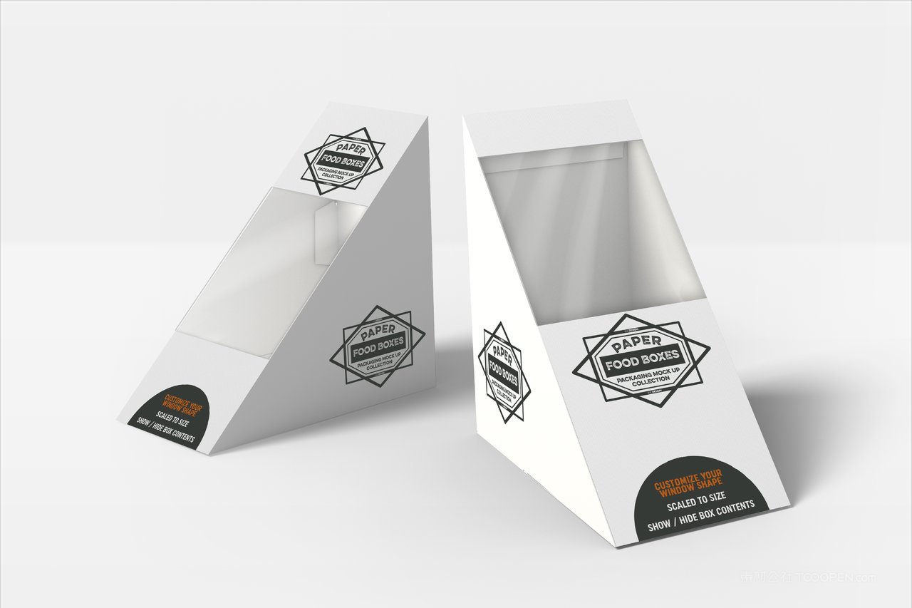 三明治食品纸质包装贴图样机 (1)