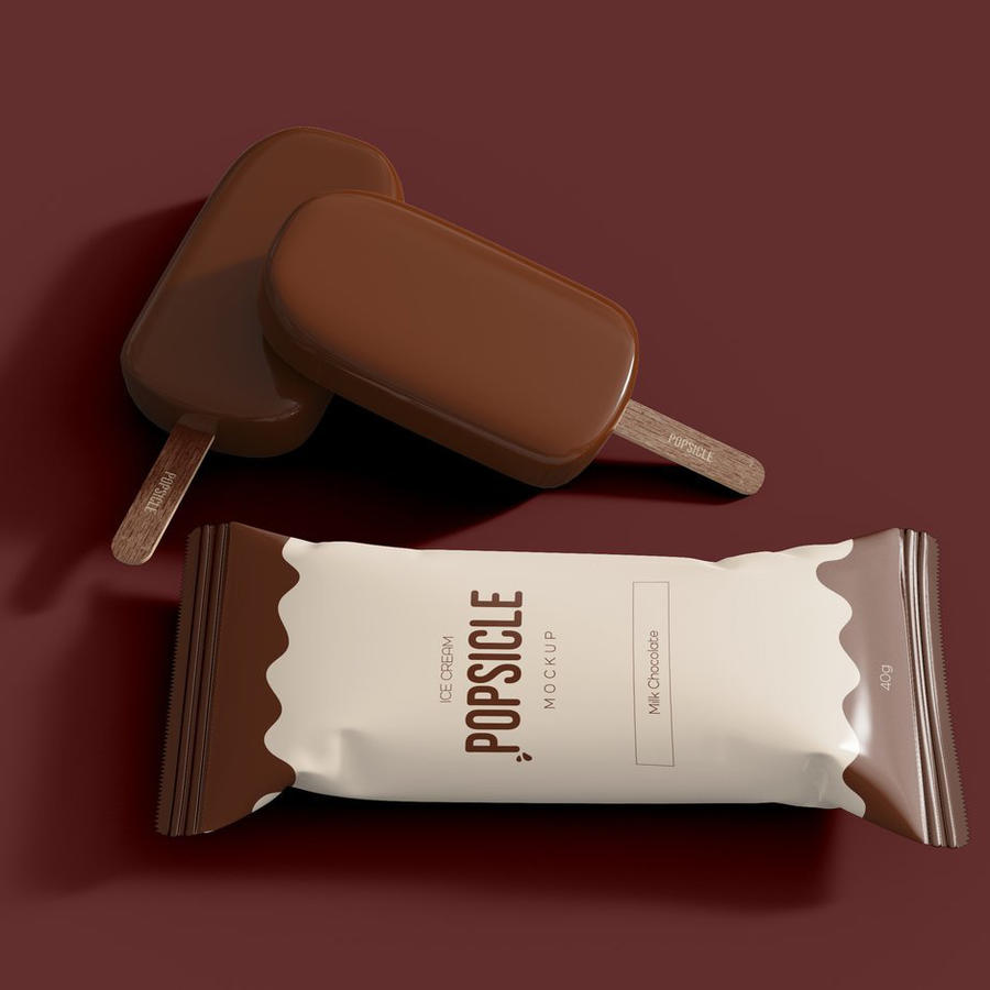 巧克力冰淇淋食品样机 (1)