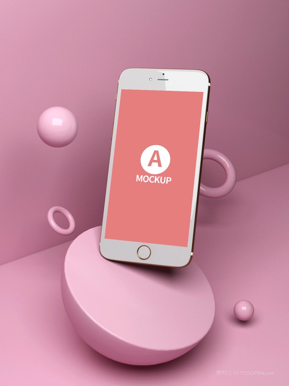 简洁手机屏app手机ui作品展示样机 (1)