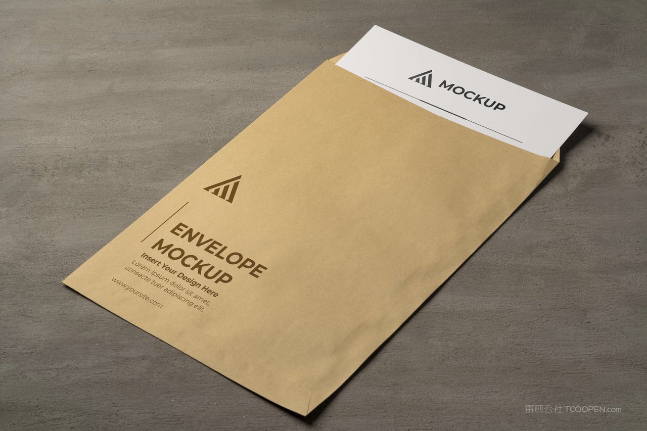 黄色信封快递袋文件袋样机 (12)