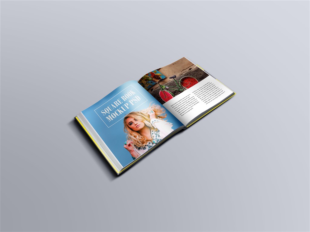 方形画册样机